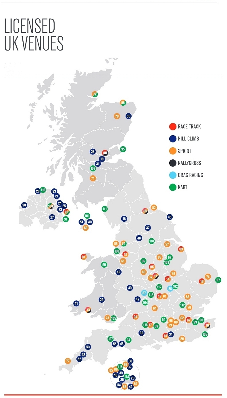 Image result for british sprint and hillclimb tracks map