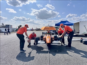 Team Faulkner in full flow in the Snetterton paddock